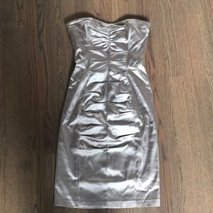 Nicole Miller Gold ruched dress